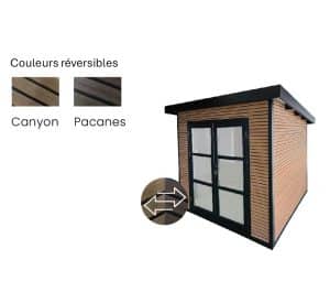 Couleurs réversibles du cabanon en composite Mistic